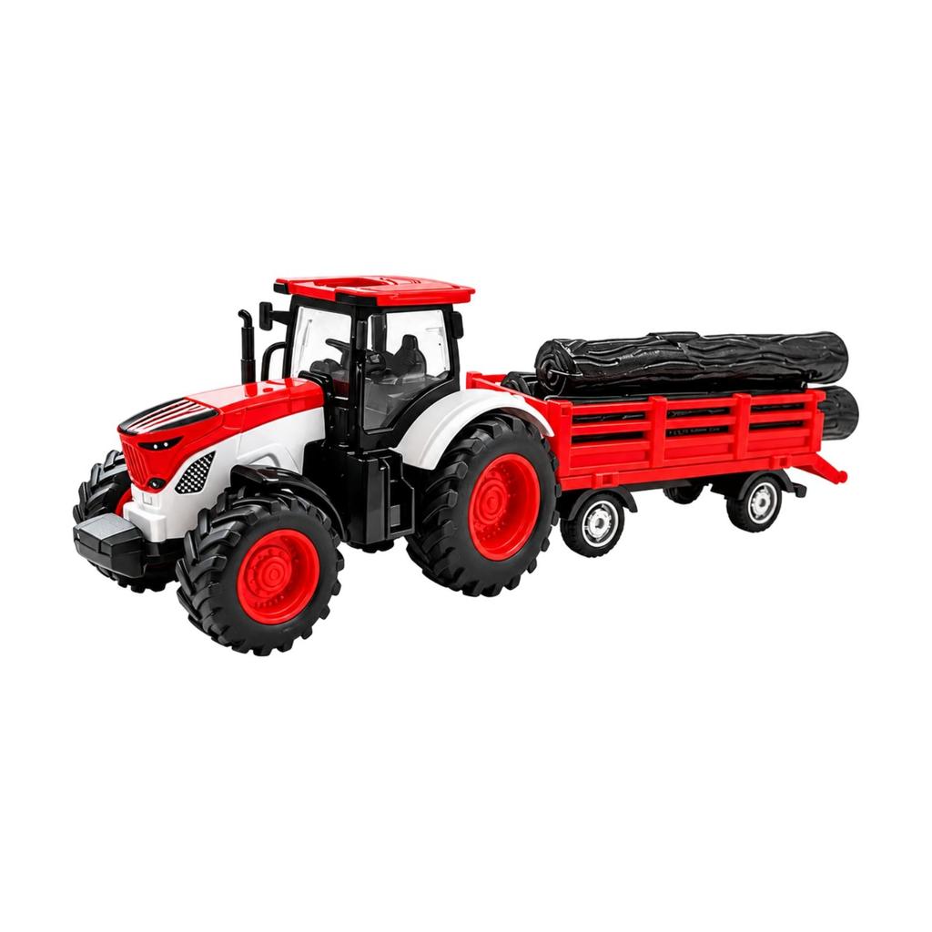 Farm Tractor Transport Toy with Enclosed Cab Diecast Alloy Agricultural Detachable