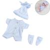 30cm Realistic Reborn Baby Girl Doll Autumn/Winter Pajamas for Dress-up and DIY
