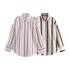 Kaslead New Arrival Women's Fashion Style Stripes Poplin Cotton Long Sleeves Lapel Shirt 2262115 062
