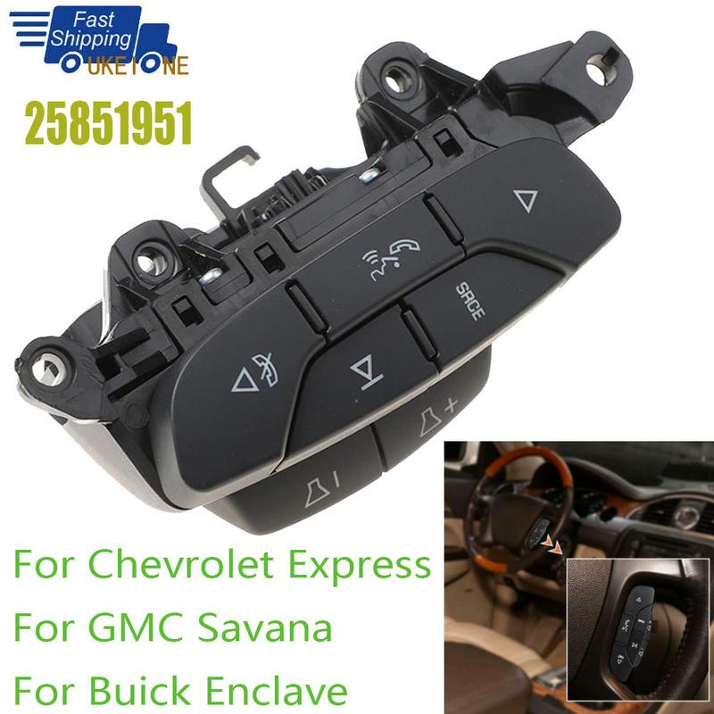 

25851951 Audio Radio Steering Wheel Cruise Control Switch For Chevrolet Express For GMC Savana For Buick Enclave Car Accessories