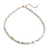 Colorful Natural Stone Beads Handmade Chain Y2K Fashion Necklace for Women Stainless Steel Waterproof Collar Jewelry Gift