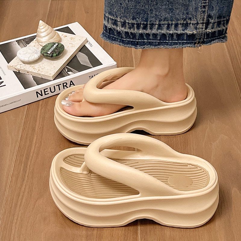 

Women s Summer EVA Platform Flip-Flops - Trendy Comfortable Beach-Ready Style 36/37