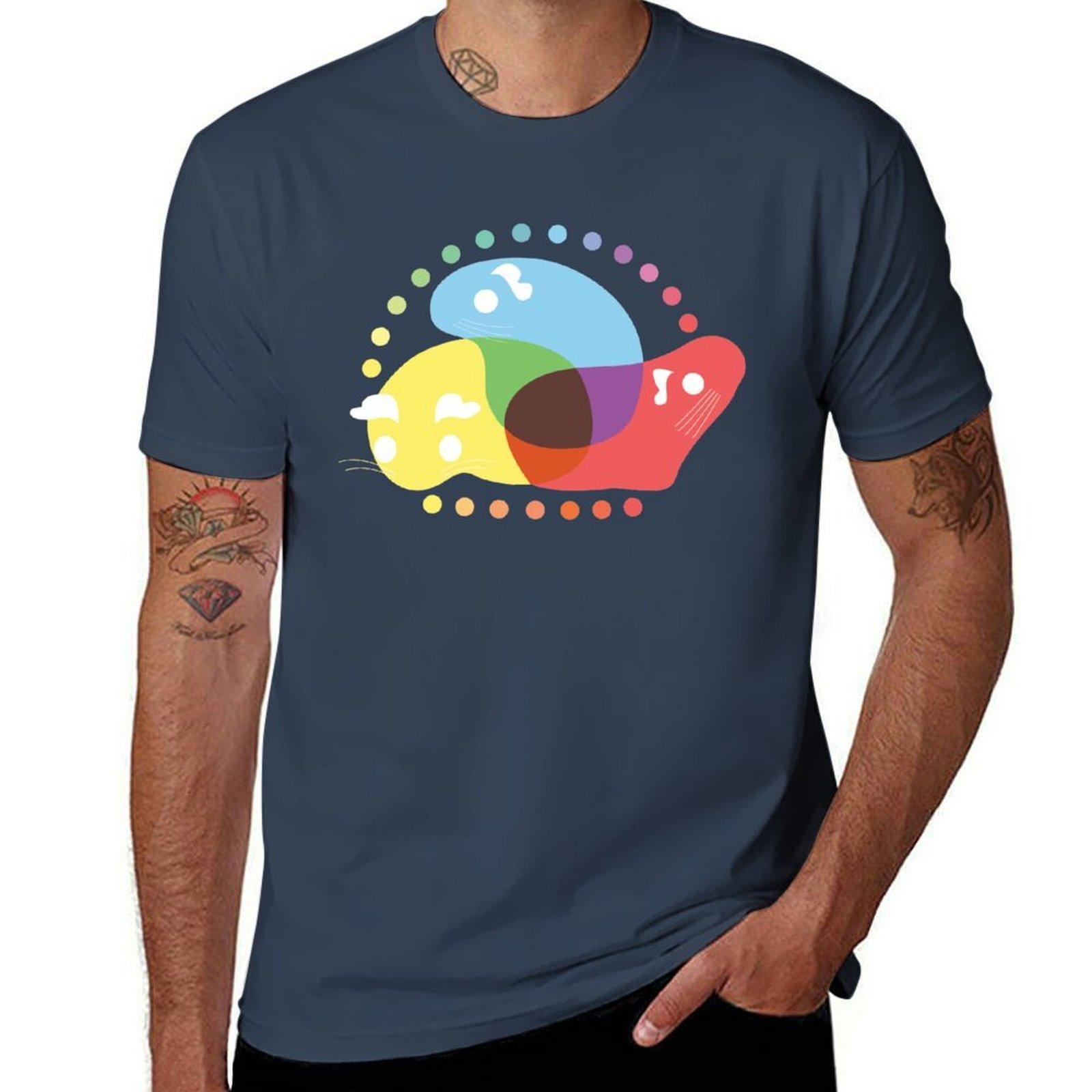 Guinea Pigs In Technicolor Tshirt Casual Light Summer Short Sleeve Top S