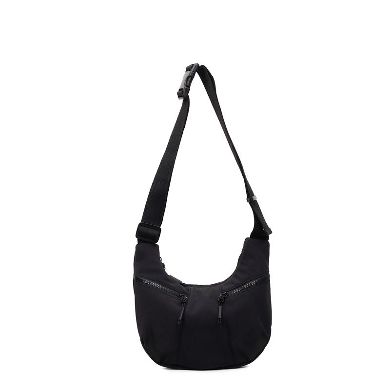 

Сумка-хобо с несколькими карманами Женская наплечная сумка Легкая сумка кроссбоди Small чёрный