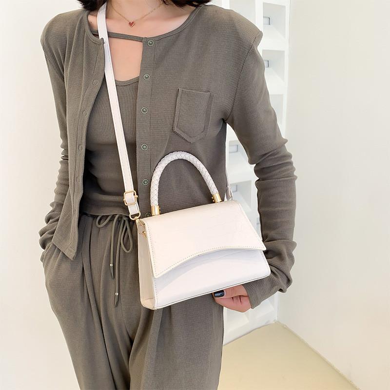 Street Style Pu Small Square Bag For Women With Stitch Detailing For Daily Use