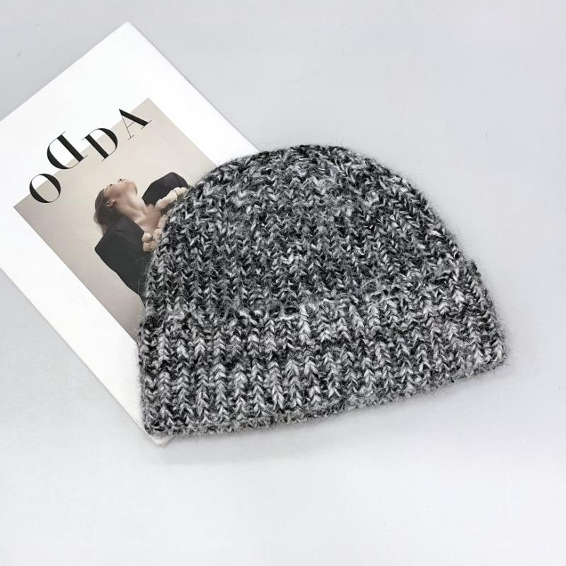 25 Early autumn new sundry wind simple pullover wool hat warm ear protection knitted hat casual snow hat