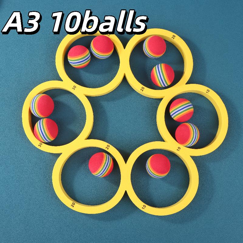 Pool Games Set With 10/12 Balls Pool Floating Throwing Games Floating Ring For Kids Adults Swimming Pool Water Game