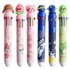 10-Farben Cartoon Multifunktions-Kugelschreiber für Schüler