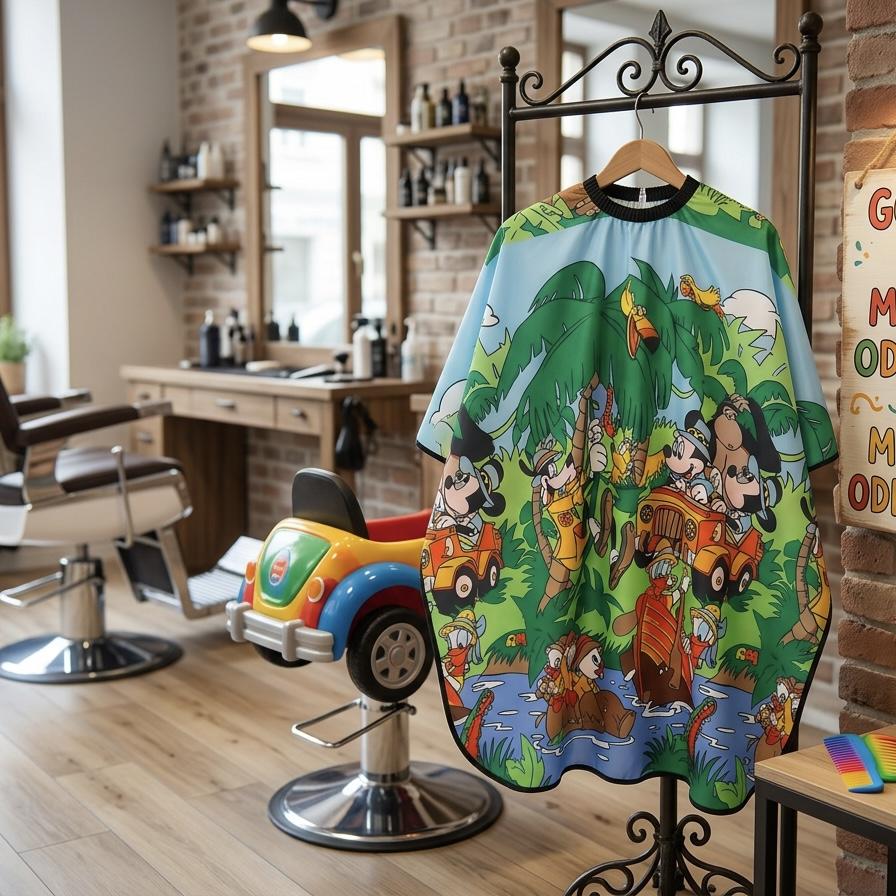Children' Barber' Hairdressing Cape for Salon 100X140