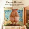 Cuscino Decorativo Amici Maialini Carini Divertenti Copricuscino Lino Naturale Tessuto Biologico Stampa Double Face Divano Arredamento Casa Cuscino Regalo