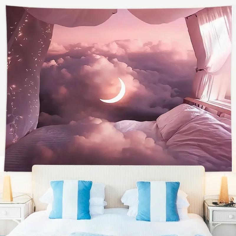 Home Wall Decoration Tapestry Window Scenery Background Hanging Cloth Bedroom Living Room Tapestry