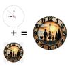 Customizable 25x25cm Natural Wood Wall Clock with Silent Quartz Movement