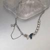 Contrasting Butterfly Titanium Steel Splicing Necklace Summer Premium Niche Accessories Hip Hop Sweet Cool Wind Clavicle Chain