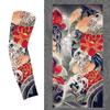 1PC Ultra-Thin Cooling Sve Covers Sun Protection Floral Arm Tattoo Design for Cycling And Summer Heat Relief Men's Arm Protector