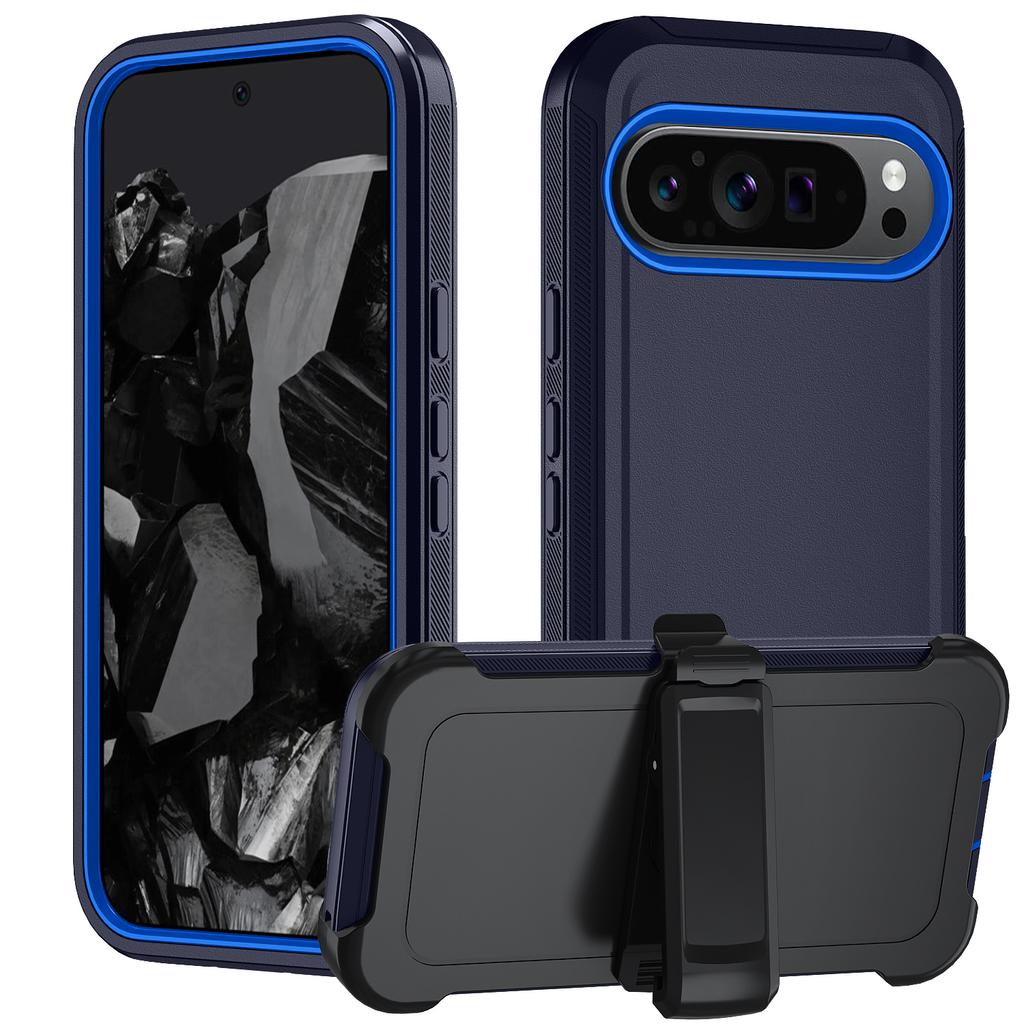 Rugged OTT Armor Box With Clip Shockproof Case For Google Pixel 10 9 8 ProXL Heavy Dual Layer Enhanced Anti-Drop Protect Cover