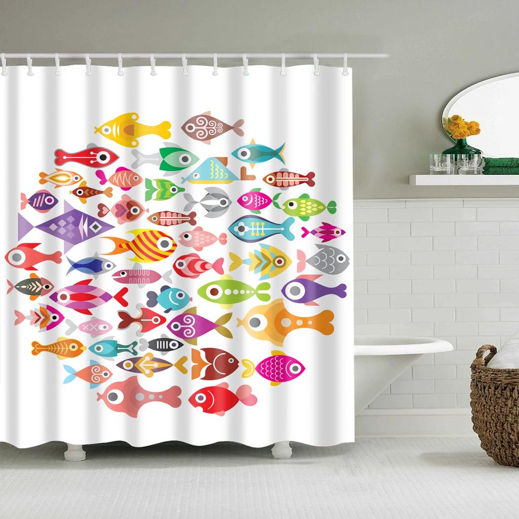 Personality Cartoon Shower Curtain Polyester Fabric Bath Curtain For The Bathroom Decorations Shower Curtains Bathroom Curtain