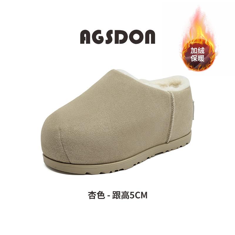 Augustine Snow Boots Women's 2025 New Winter Thick-soled Fleece Thickened Bread Shoes Fashion Short Cotton Boots
