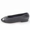 Great CHANEL Ballet shoes COCO Mark logo design leather pumps Gray 35.5 G02819 Used