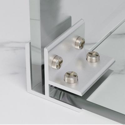 Zinc Alloy Side Mounted Self-closing Frameless Clamp Cabinet Door Hinge Furniture Accessories Glass Door Hinge