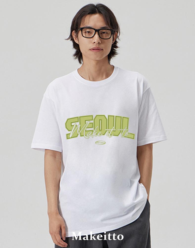 Make It Two [Seoul] Crew Neck Tee_White L