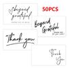 50pcs Thank You For Supporting My Business Cards,Small Customer Appreciation Card for Shop, Online Retailers, Business Supplies