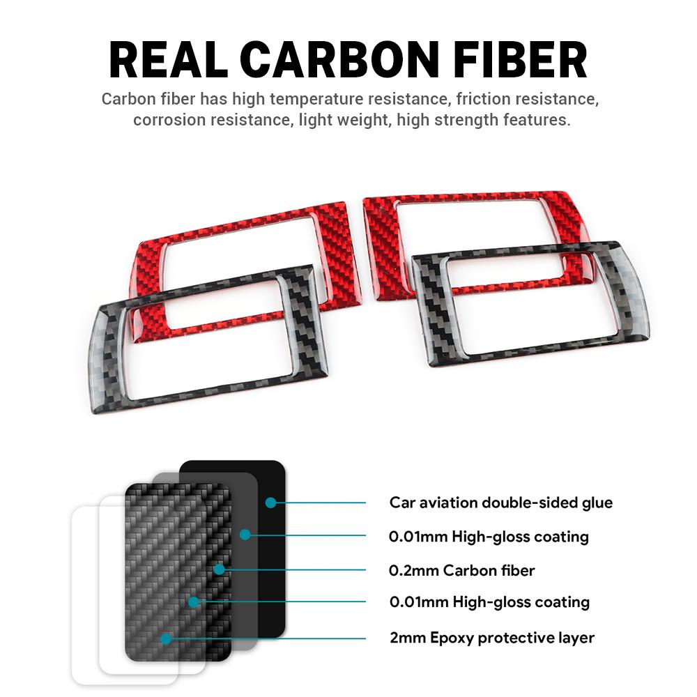 Echter Weicher Kohlefaseraufkleber Für Chrysler 300 300C 2005 2006 2007 2008 2009 2010 Auto Lenkrad Knopf Innenverkleidung
