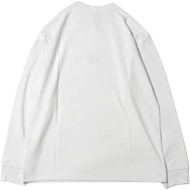 Nike Logo Print Crew Neck Long Sleeve T-Shirt Men Tops Summit-White DR7754-122