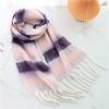Autumn Winter Luxury Women Scarves 240*38Cm Men Thickening Warm Scarf Rainbow Plaid Tassel Shawl Cashmere Imitation Fashion Wrap