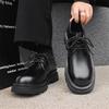 Casual small leather shoes men's spring British style high-end business dress platform wedding groom shoes 3236-J
