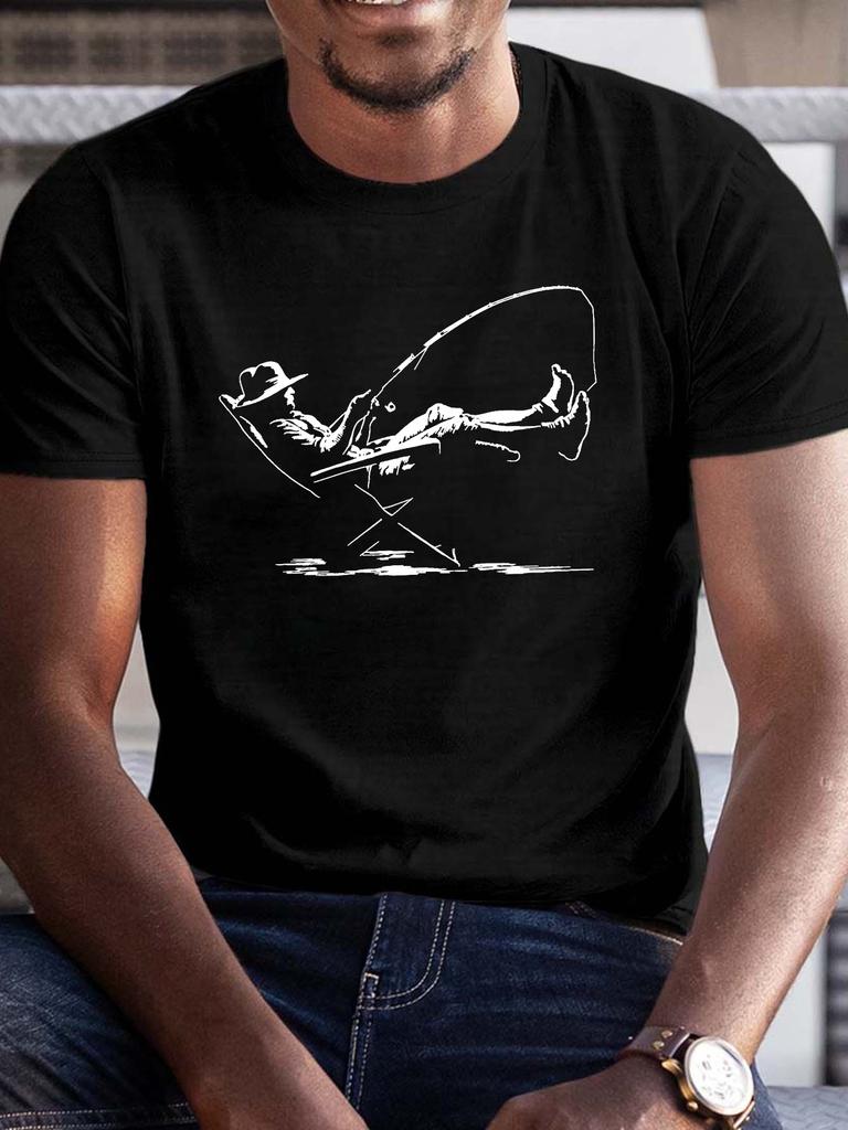 Relaxing Cowboy in Chair Line Art Graphic Tee for Unisex Breathable 100 Cotton Perfect for Summer Casual Streetwear Style