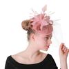 Tiefes Lederpuder Boutique Bankett Netz-Zylinderhut Hanf-Kopfbedeckung Braut Hochzeitskleid Netz Feder