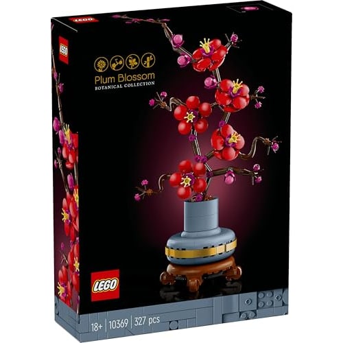 Jucărie botanică LEGO cu prune Cadou pentru ziua de naștere Bloc Crăciun Bărbați Femei Buchet Decor flori artificiale Interior Elegant 10369