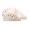Flower Embroidery Women Beret Button Design Thick Material Woolen Hat Ear Protection Keep Warm Octagonal Hat Outdoor Activities