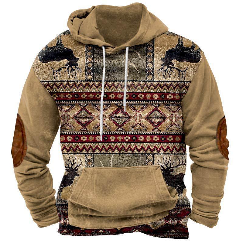 European Men's 3D Print Sports Hoodie - Street Fashion Trend