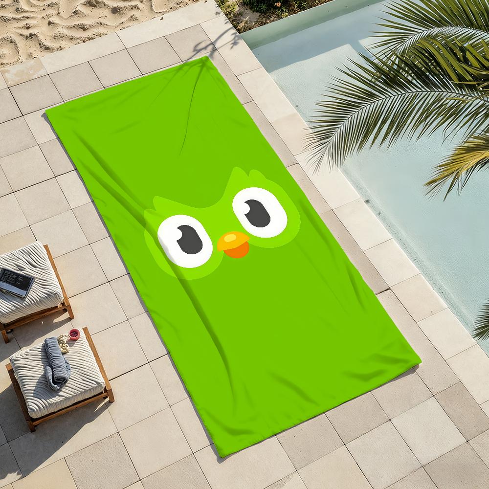 Cartoon D-Duolingo Towel Drying Bath Towel Applicable To Light Swimming Camping Yoga Beach Out