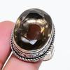 Natural Smoky Topaz Gemstone 925 Sterling Silver Jewelry Ring Size 5 AR-17995
