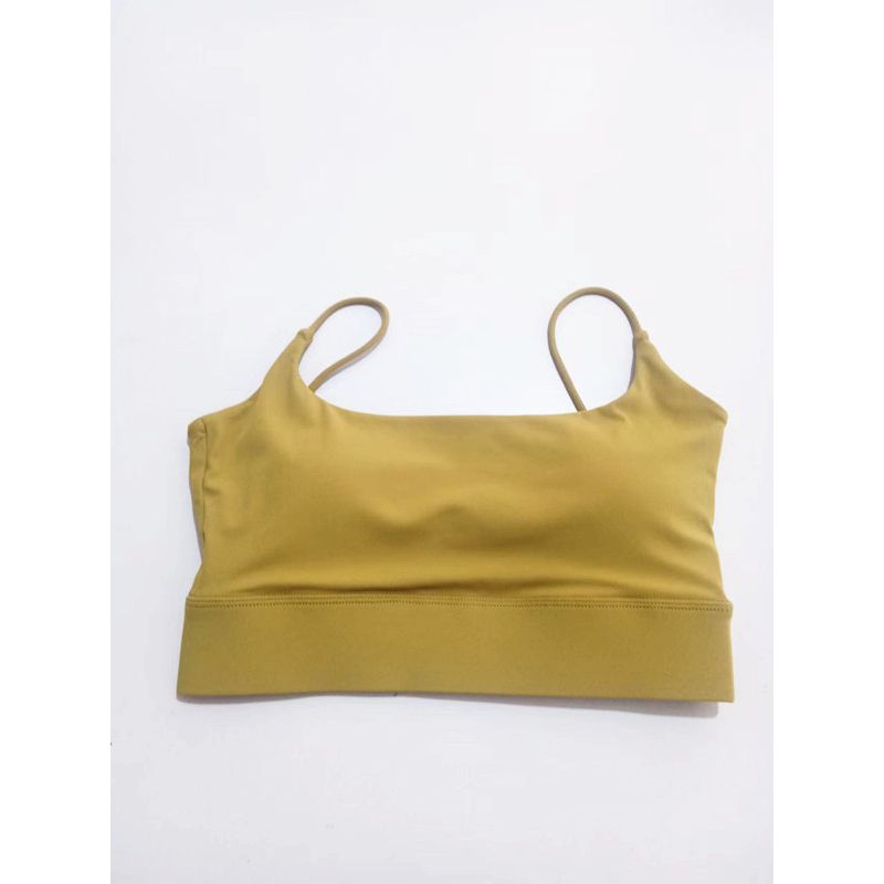 

Tail Single Leak Lulu Same Style Sports Shockproof Intimates Female Quick Dry Training Exercise Strap Yoga Belt Chest Pad Vest Yellow deciduous leaves XL