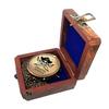 Brass Working Pirates Compass Chain and Wooden Box