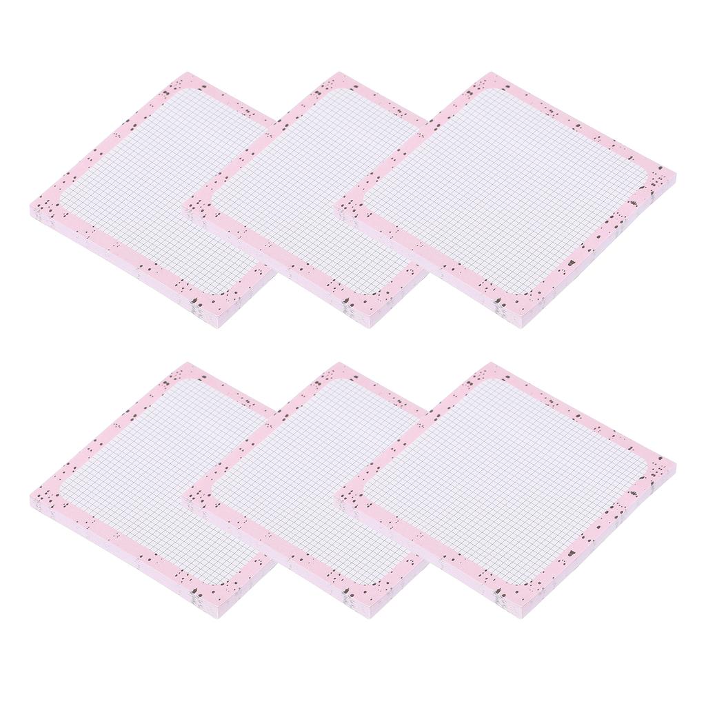 6/12Packs Cute Sticky Notes 75x75mm 50Sheets/Pack Sticky Notes Self-Stick Notes Pads with Lines Office Message Stickers 4Colors