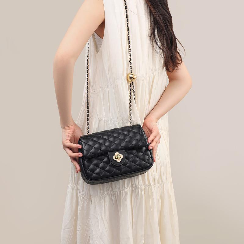 Bag Women'S Bag Summer Fashion Versatile Shoulder Small Square Bag Xiaoxiangfeng Rhombus Chain Crossbody Bag