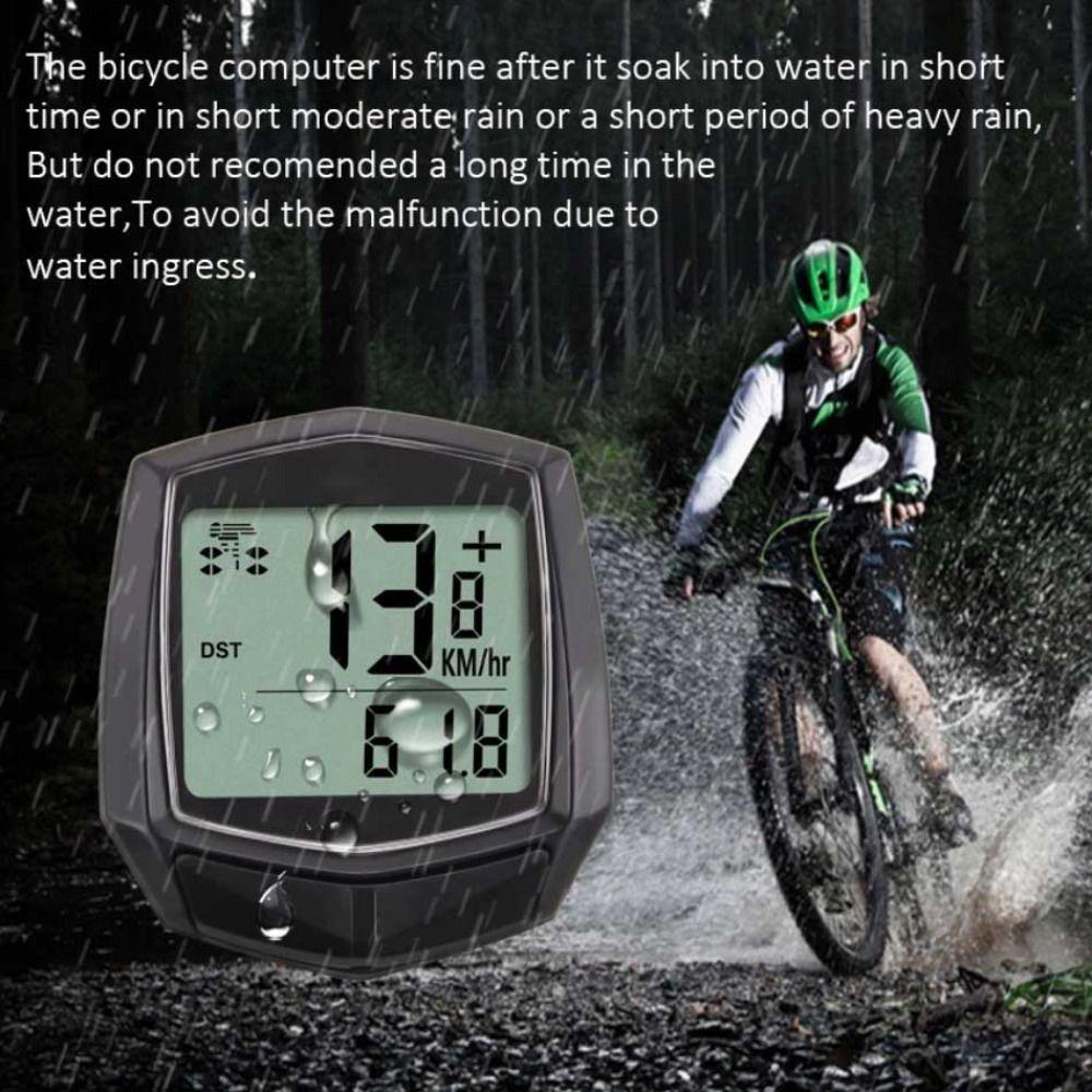 Waterproof Bicycle Cycling Computer LCD Display Digital Speedometer Bike Speedmeter  Mountain Bike