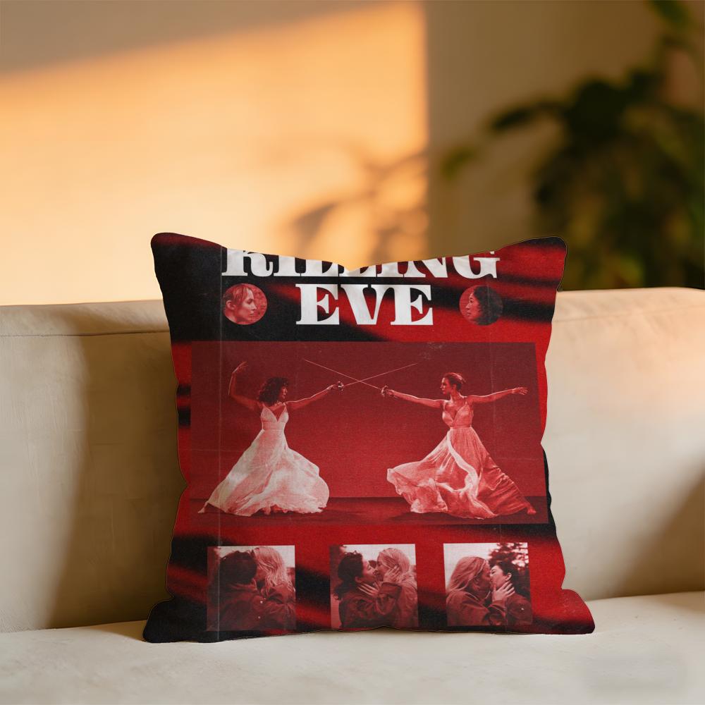Killing Eve Cushion Cover Cozy Velvet Throw PillowSoft Warm Cushion For Sofa Bed