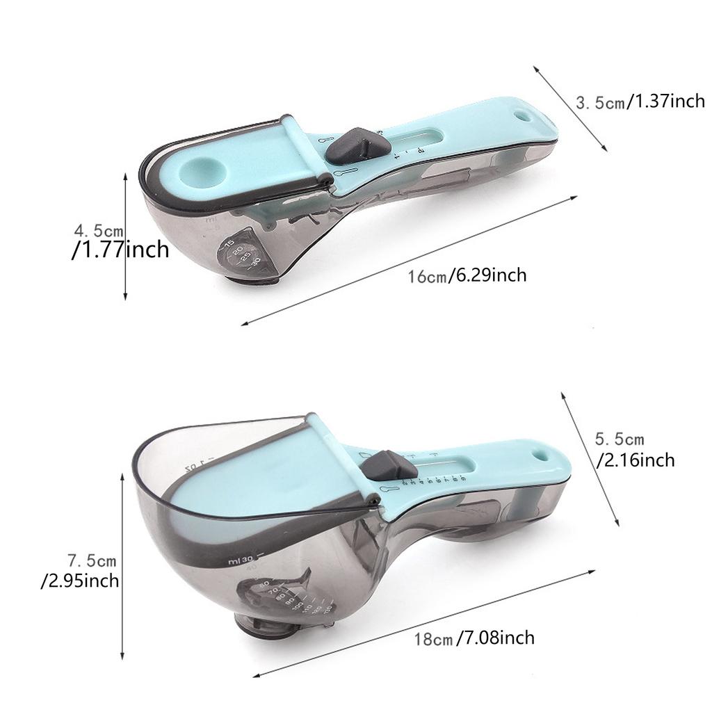 Food Grade Plastic Adjustable Measuring Spoons Set for Accurate Measurements Easy To Use Kitchen Cooking Gadgets