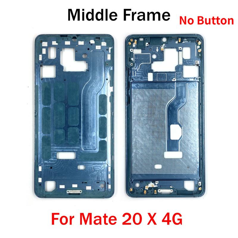 For Huawei Mate 20 Pro 20 X 20X 4G 5G Middle Frame Housing LCD Front Frame Bezel Plate With Side Button
