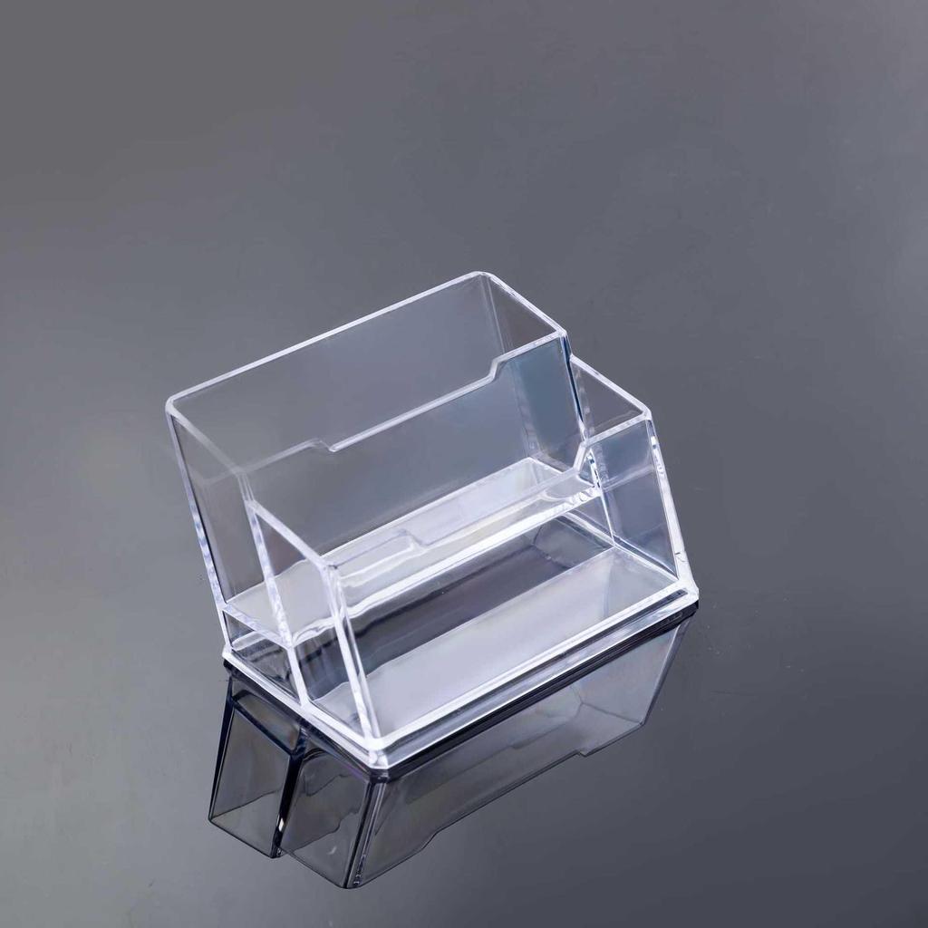 Acrylic Transparent Business Card Holder: Desktop Single & Multi-Compartment Stand