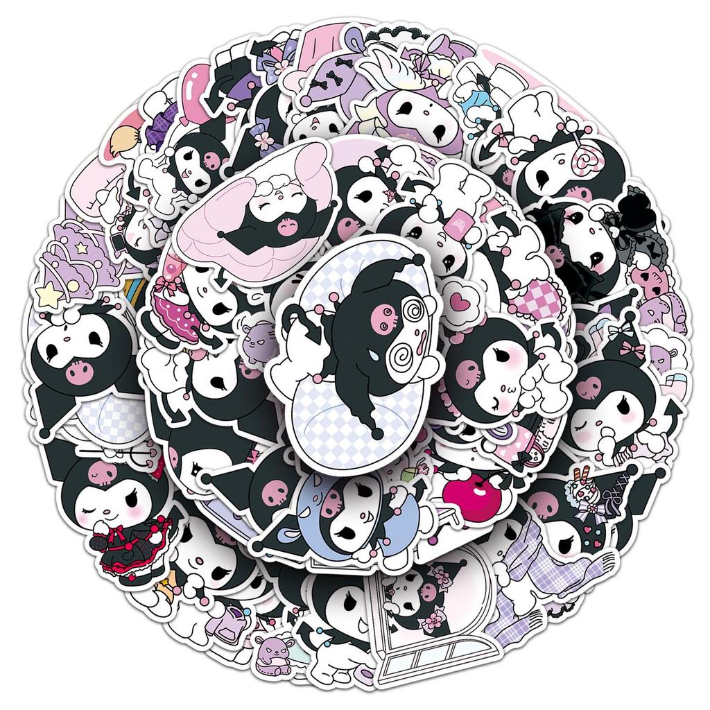 Kuromi Stickers: 50 Cute, Waterproof Decorative Stickers for Laptops, Phones, and Cups