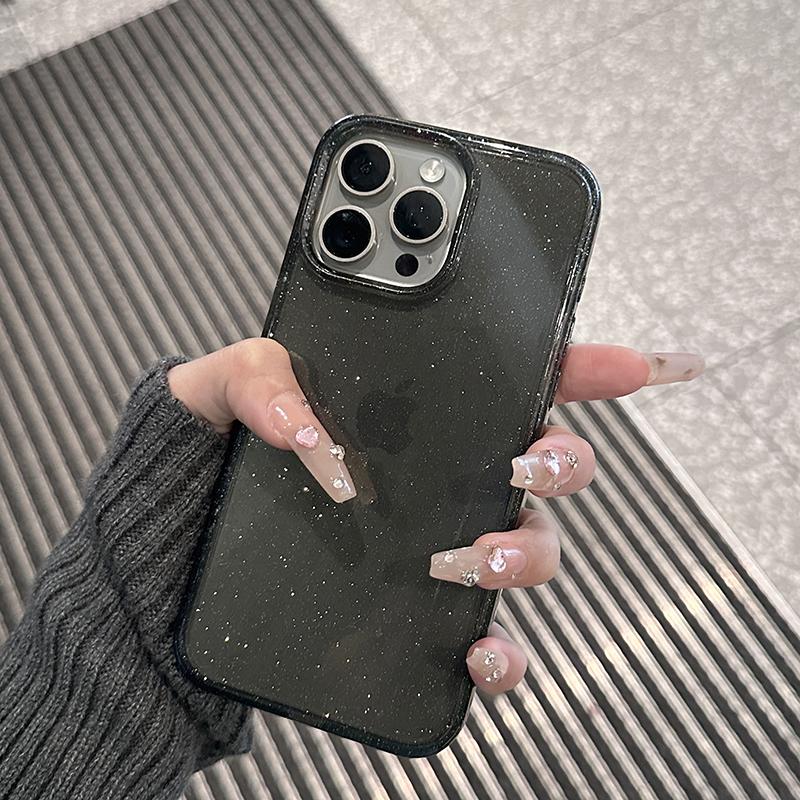 Luxury Bling Glitter Silicone Case For iPhone 15 14 Plus 13 11 12 Mini Pro Max X XS Max XR 7 8 Transparent Soft TPU Cover Funda