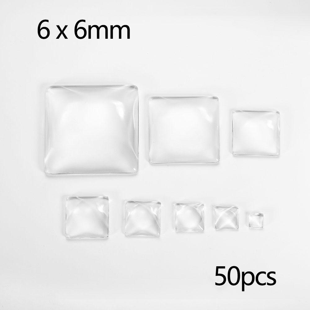 5-50Pcs/lot Transparent Round Oval Square Heart Glass Cabochon Cabochon Cameo Tray Settings For DIY Jewelry Making Supplies