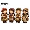 Small World Patchwork Girl DIY Kit, 3D Doll Sewing Craft Set with Pre-Cut Fabric Art Thread Needles, Cute Kit for Home Decor Handmade Gift