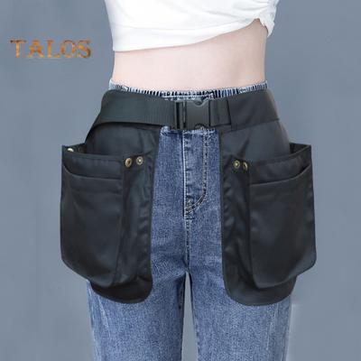 Marsupio da Cintura da Esterno Grande Capacità Multitasche Cinghia Regolabile Multifunzione Sport Giardino Porta Attrezzi Pochette Marsupio